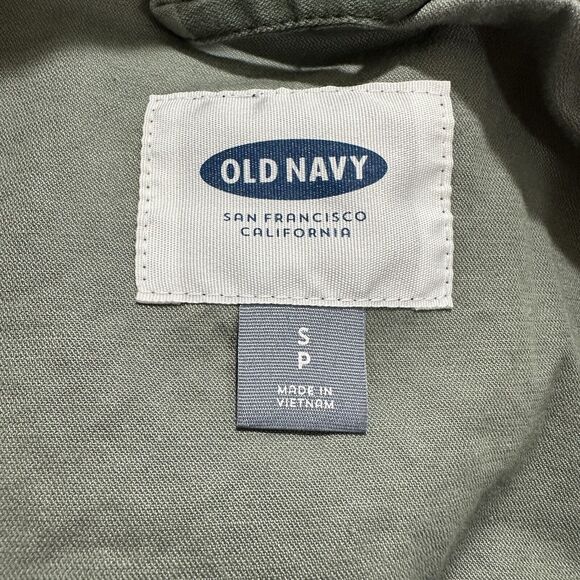 Old Navy Women's Small Full Zip Military Jacket Green Camouflage Patterned - Picture 3 of 12